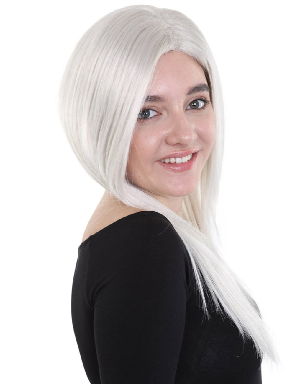 Wigs2you ハロウィンパーティープレミアム レディース H-671 ロング グレー ウィッグ