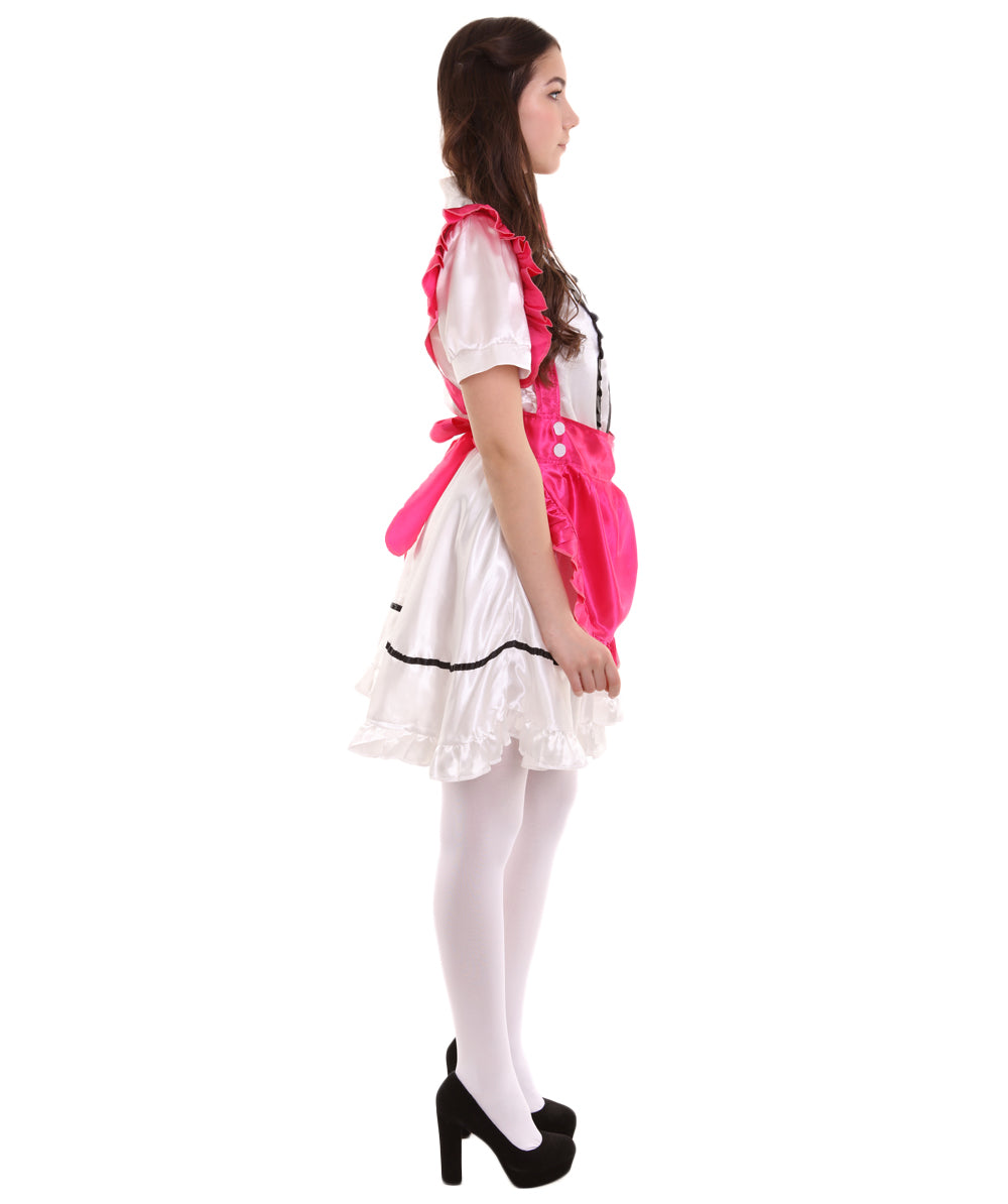 女性用 JCO-326_13 アニメ コスプレ フレンチメイド ファンシー ドレス ピンク コスプレ コスチューム