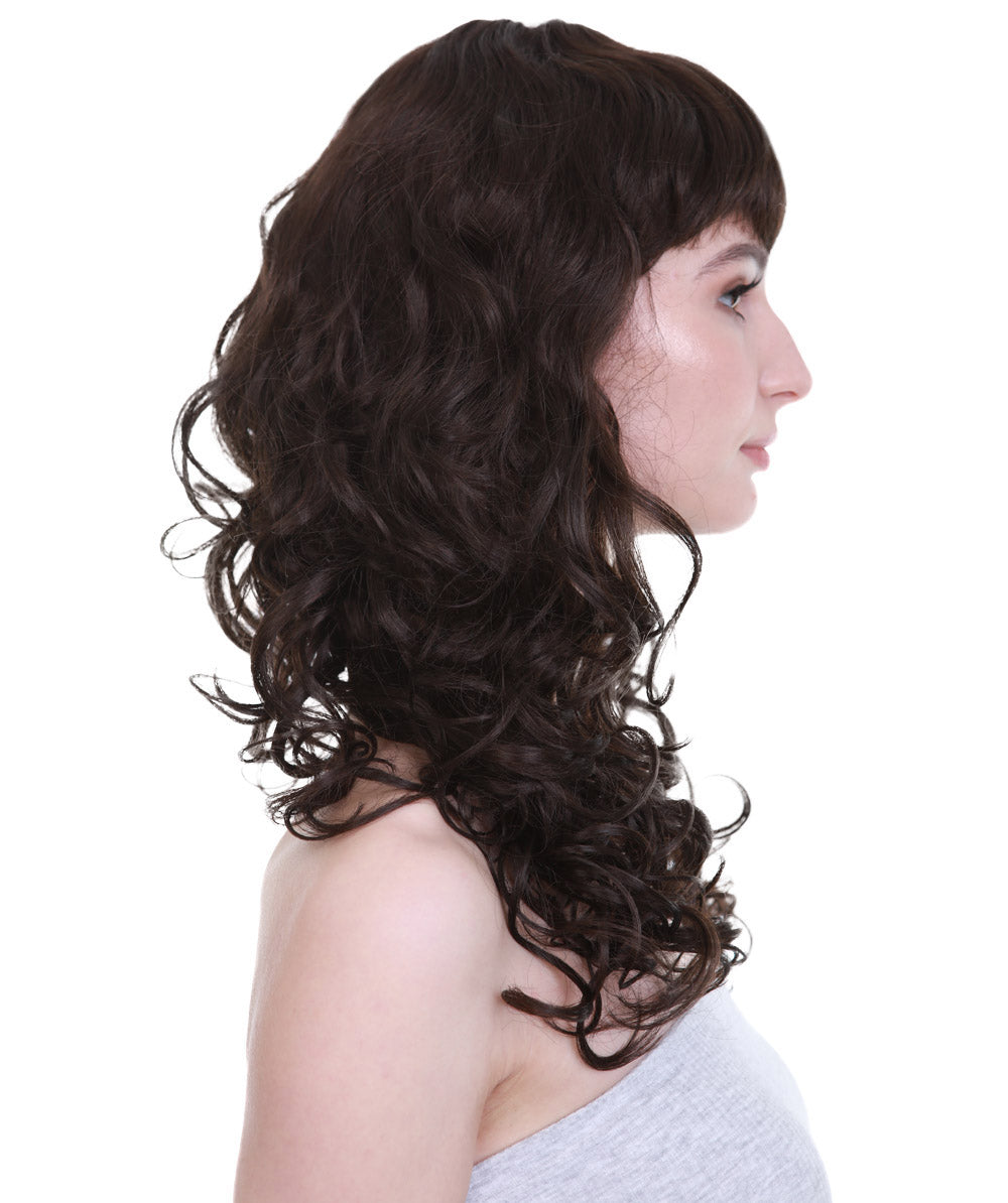 Wigs2you ハロウィンパーティープレミアム レディース H-1025 着用しやすい ベラウィッグ ダークブラウン色