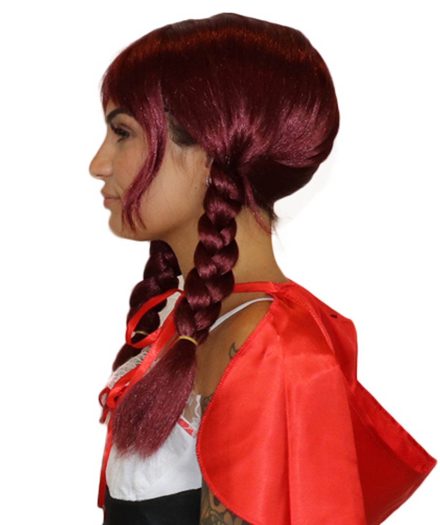 Wigs2you ハロウィン パーティー プレミアム レディース H-1652 簡単装着 とても快適 ピッピ ダークオーバーン