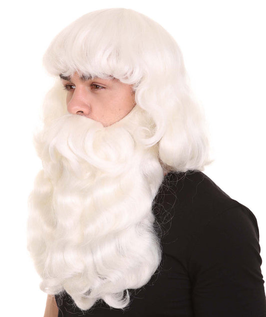 ハロウィンパーティープレミアム 男性用 H-3615 サンタ ウィッグ&ひげ