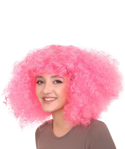 ウィメン ピンキーアフロウィッグ H-3845 日本の女優アフロウィッグ プレミアム 通気性の良い キャップレスキャップ