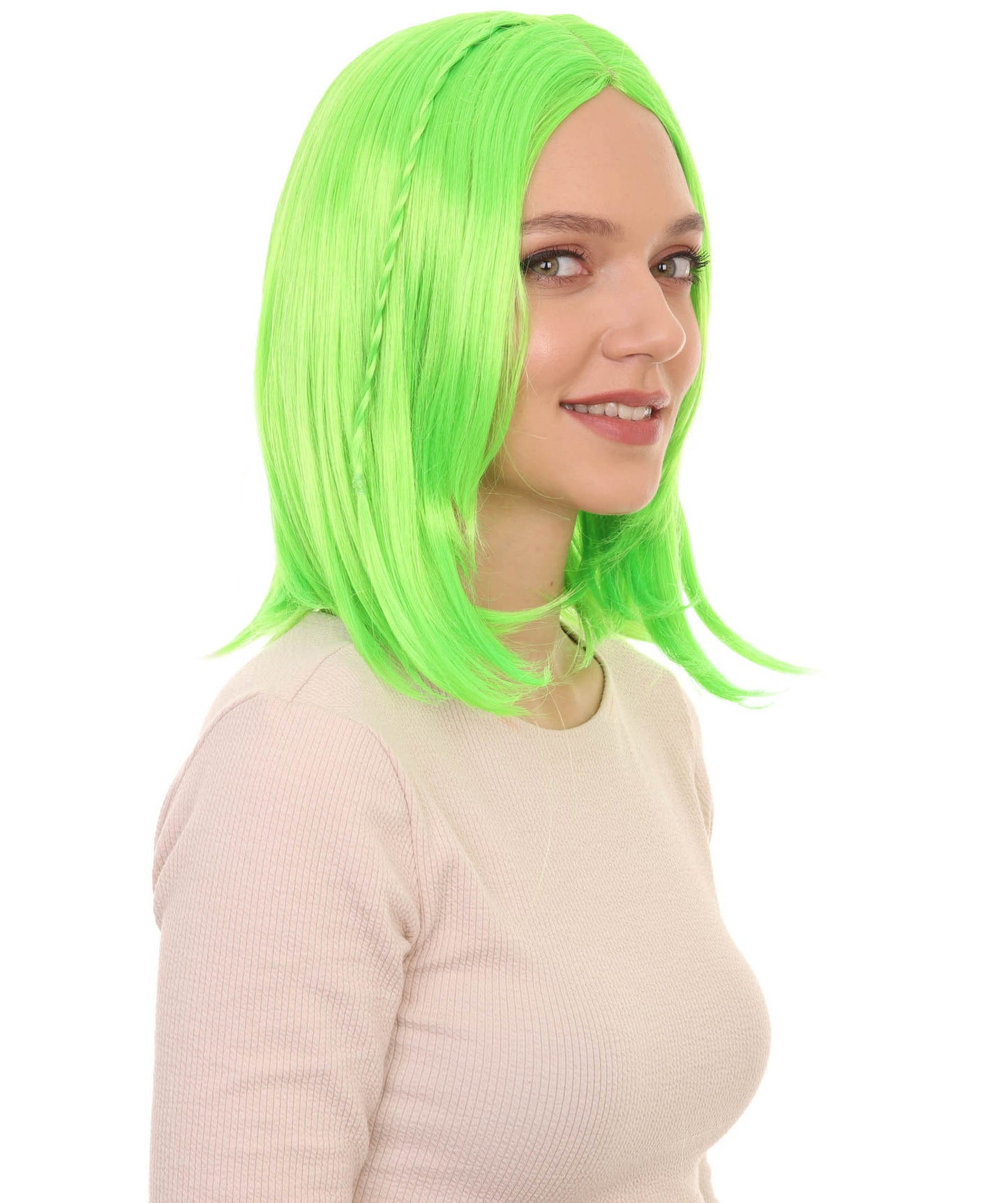 Wigs2you ハロウィンパーティープレミアム H-895 スワンプクイーンウィッグ ライムカラー