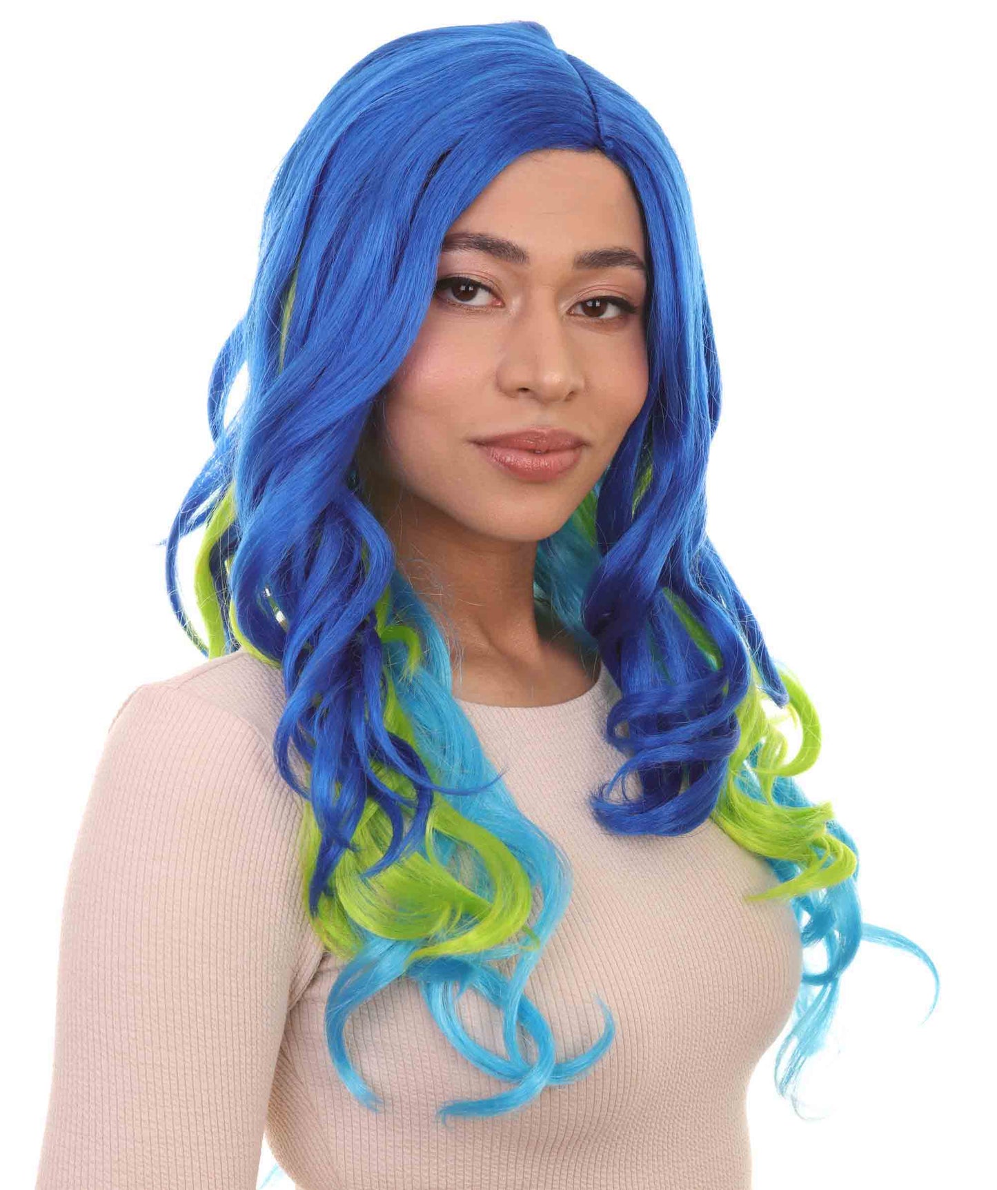 Wigs2youハロウィンパーティープレミアムレディースH-1974 美しい見た目のツートーンロングウェービーウィッグ