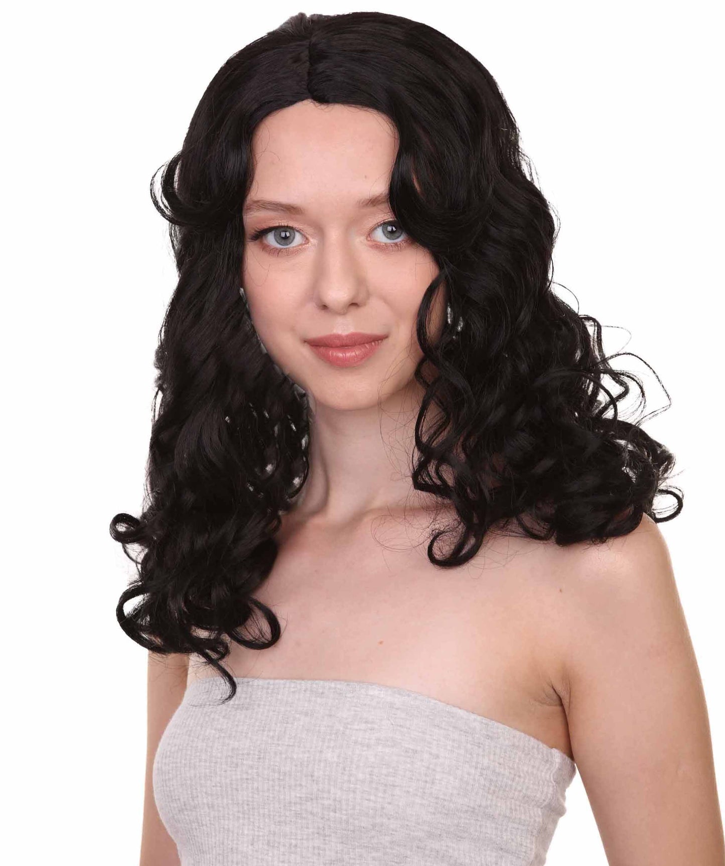 Wigs2you ハロウィンパーティープレミアムレディース H-1097 とても快適なアリスウィッグ 鏡の国のアリス ブラックカラー