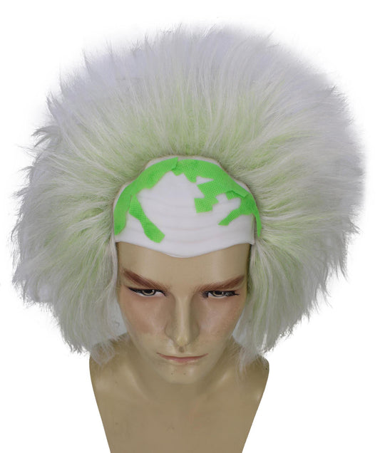 男性用 H-6157 ホラー映画キャラクター ショート グレー ウィッグ ハロウィンに最適 難燃性合成繊維