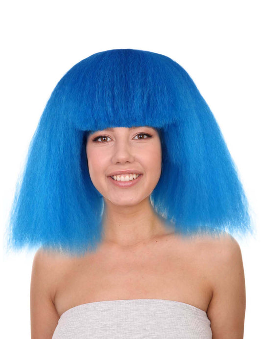 Wigs2you ハロウィンパーティープレミアムレディース H-1523 美しいルックを手に入れよう!ポップスターネオンブルーウィッグ