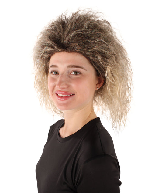 女性用H-5905 伝説のポップスター ブロンド カーリー ポップ クイーン ウィッグ ハロウィンに最適 難燃性合成ファイバー