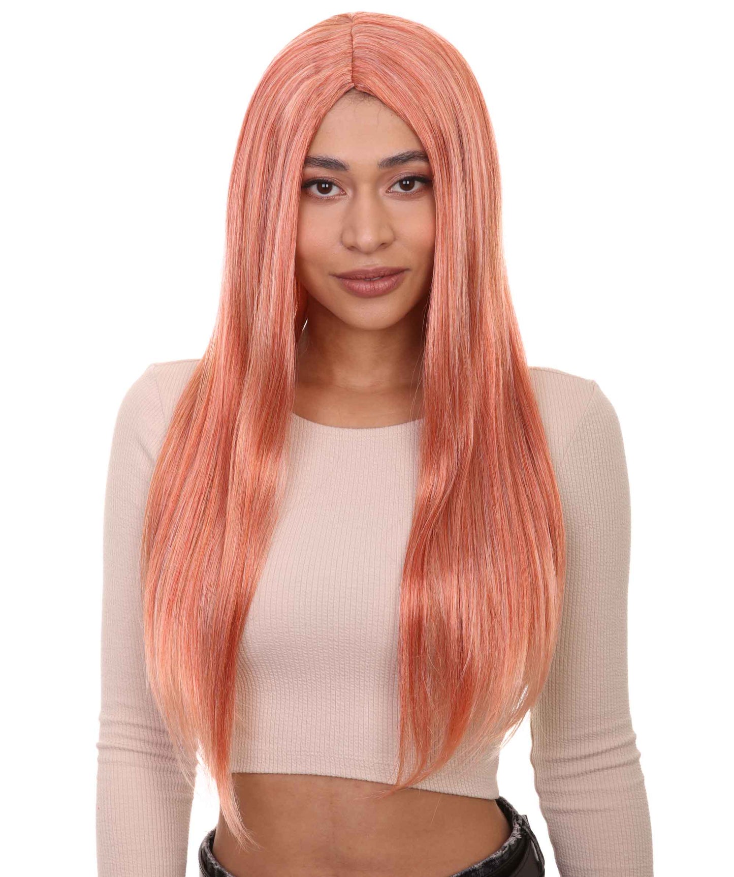 Wigs2you ハロウィンパーティープレミアム H-866 悪の花嫁 II 女性用ウィッグ ピーチ色