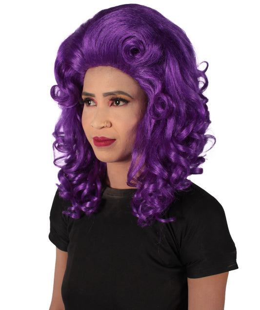 女性用トロールロングカーリーウィッグ パープル H-5247_PP ファンシースタイル プレミアムハロウィンパーティーウィッグコレクション