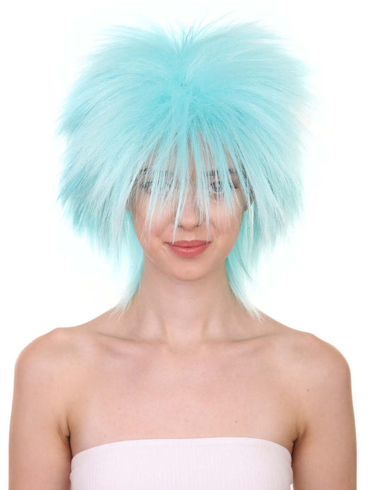 Wigs2you ハロウィンパーティープレミアムレディース H-1688 着け心地が良い とても快適 ファンキーパンク ライトブルーウィッグ