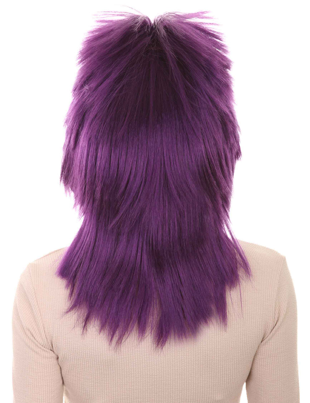Wigs2you ハロウィン パーティー プレミアム H-1320 簡単に着用でき 快適なフィット感 80 年代女性バイオレット ロッカー スタイルウィッグ