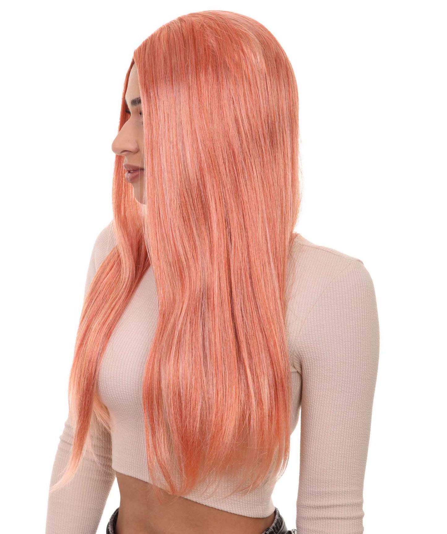 Wigs2you ハロウィンパーティープレミアム H-866 悪の花嫁 II 女性用ウィッグ ピーチ色