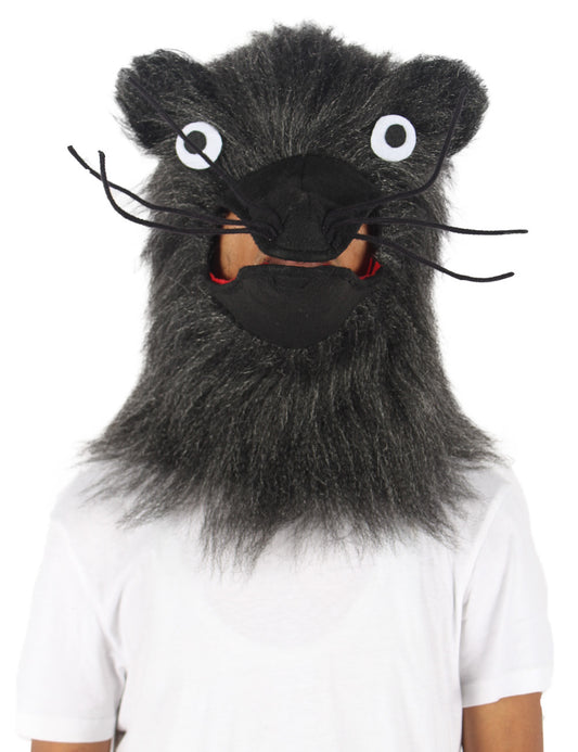 ハロウィンパーティープレミアムメンズ H-5590 白と黒のマウスのウィッグとマスク ソフト合成繊維