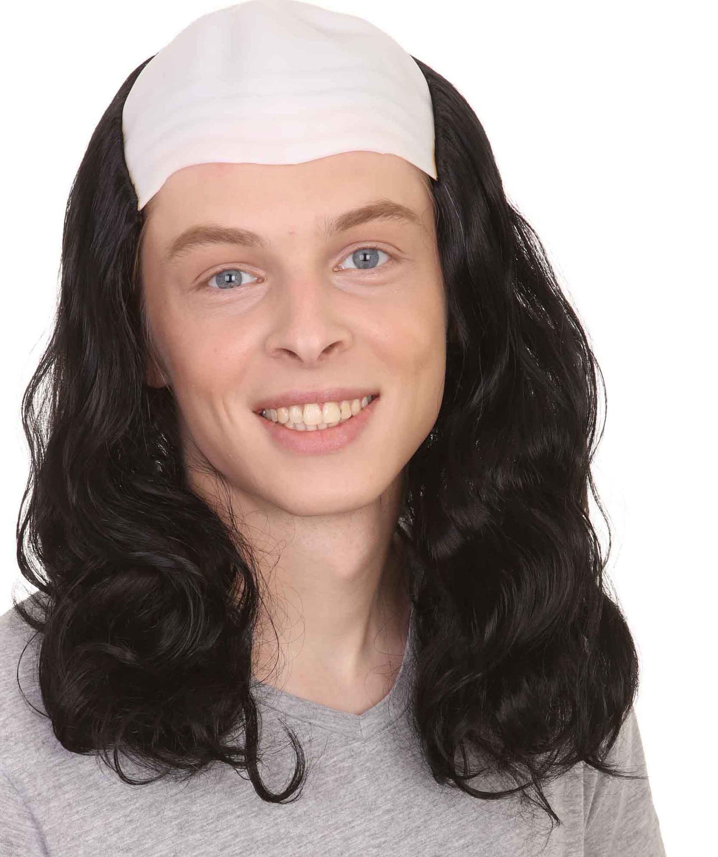 Wigs2you ハロウィンパーティープレミアムメンズ H-2128 ベン・フランクリン バルドロングブラックウィッグ 自然な見た目 完璧なウィッグの選び方