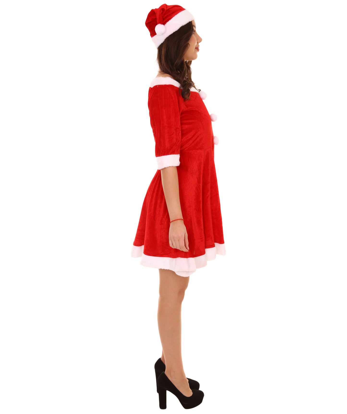 Wigs2you.com JCX-021女性のクリスマスサンタクロース短いスカートコスチューム,コスプレ衣装 。