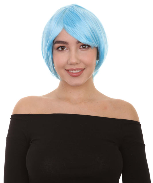 ハロウィンパーティープレミアム H-2550 パーティーショートブルーウィッグ 華麗なレディースウィッグでのダッパーからダッシングへの変身