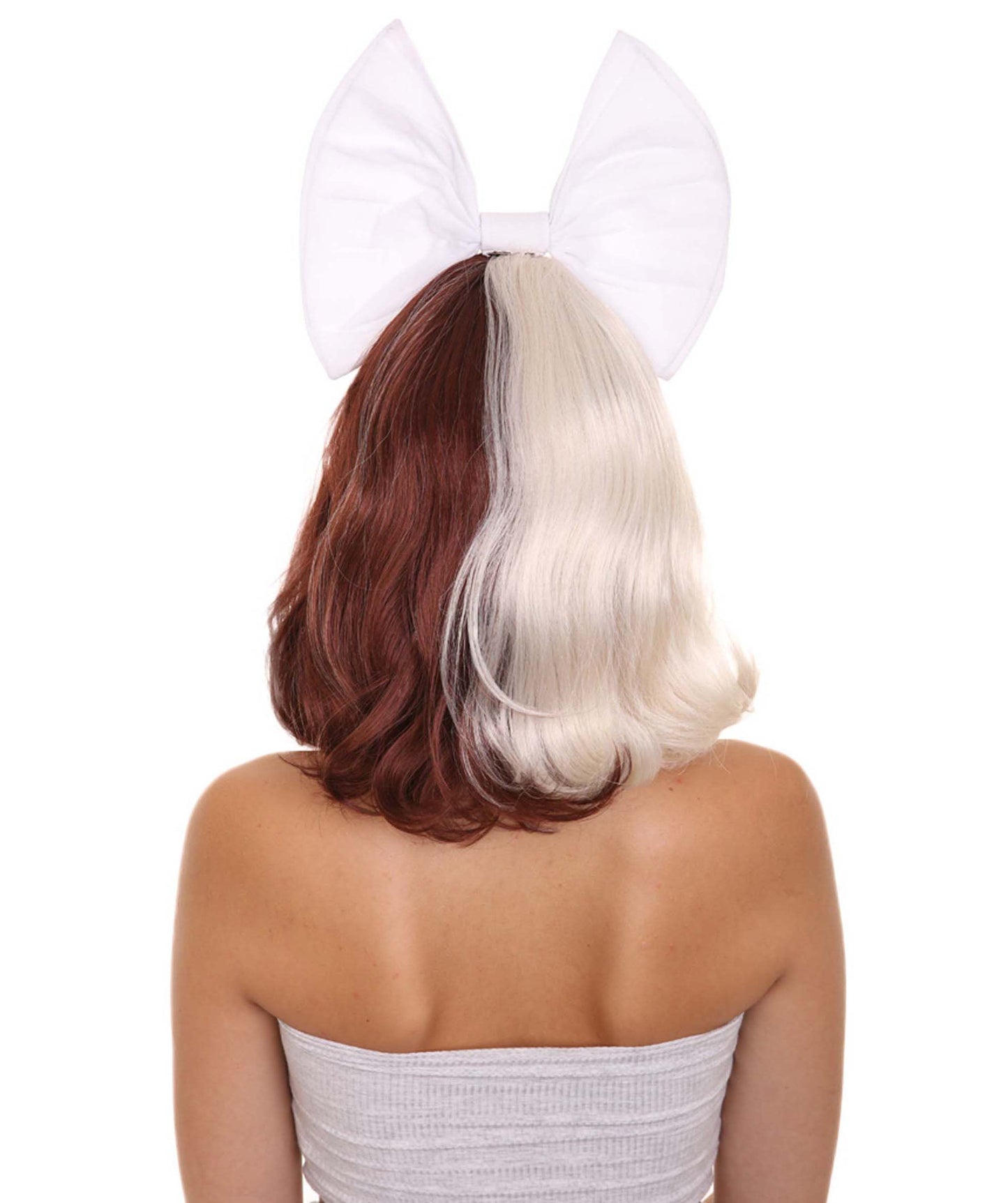 Wigs2you ハロウィンパーティープレミアムレディース H-1825 華やかに見える独占コスプレウィッグ メラニー白リボンスタイル