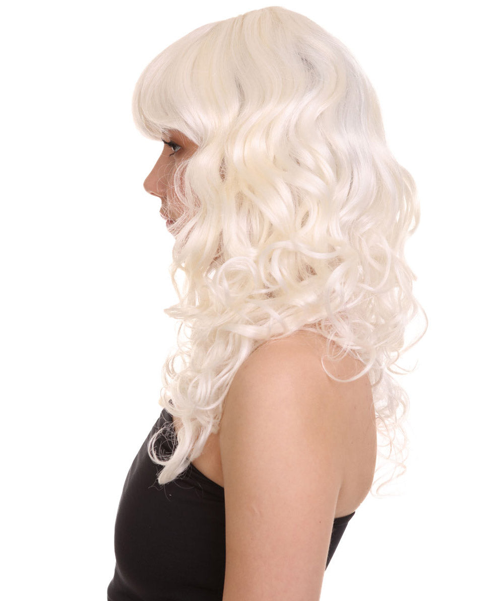 Wigs2you ハロウィンパーティー プレミアム レディース H-1014 着用しやすい ベラウィッグ ホワイト色