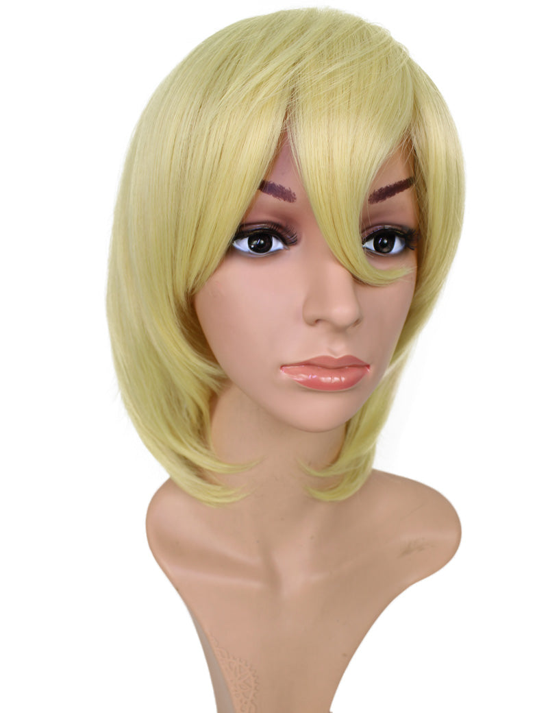 レディースファッション C-058 ミディアム C-ダークネイビー コスプレヒートスタイラブルウィッグ