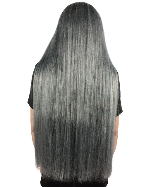 女性 36インチ 超長いウィッグ グレー H-5379_24 バングなし コスプレ衣装の髪ウィッグ