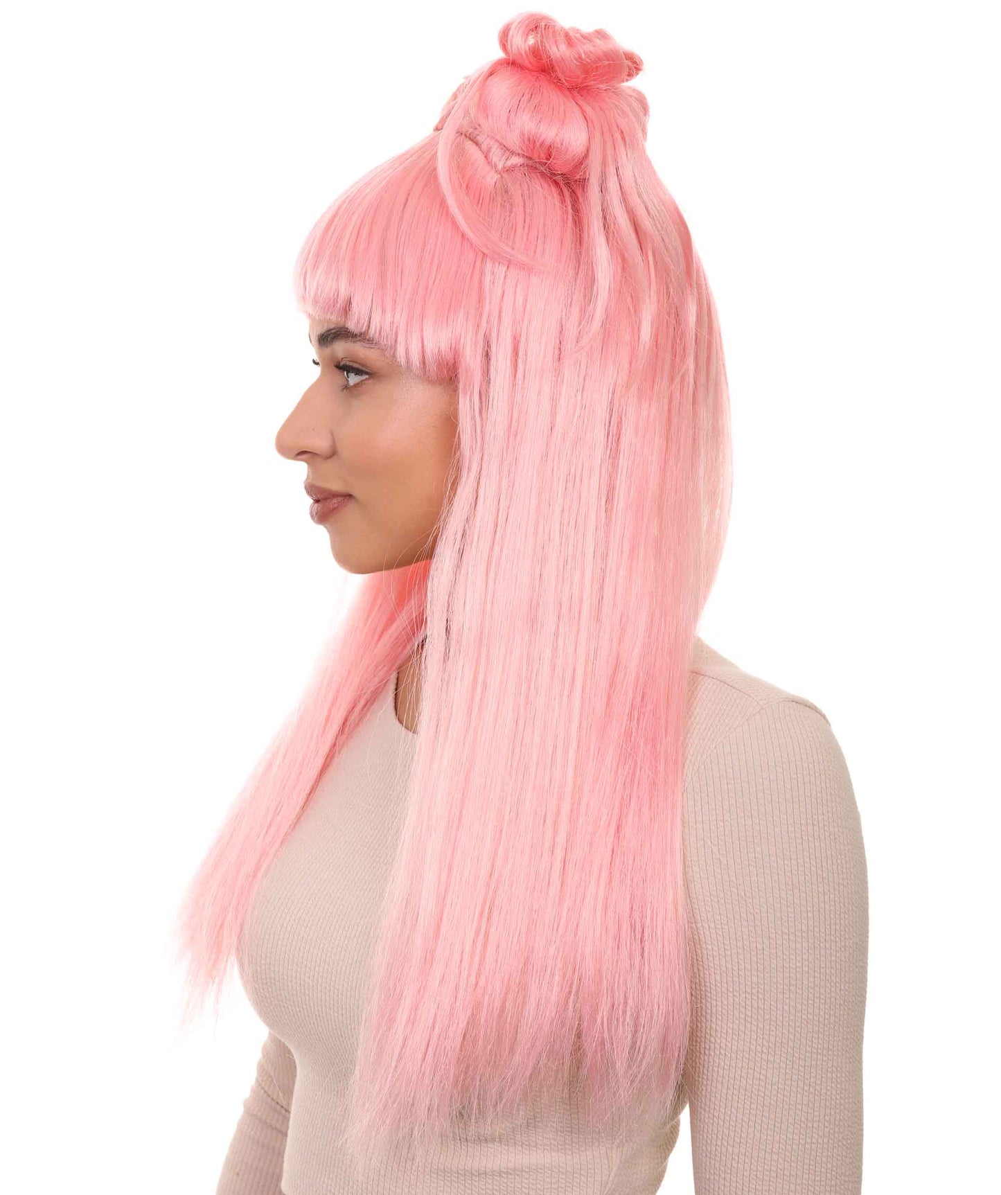 Wigs2you ハロウィン パーティー プレミアム レディース H-1199 快適なフィット感のピーチ アジアン プリンセス ウィッグ