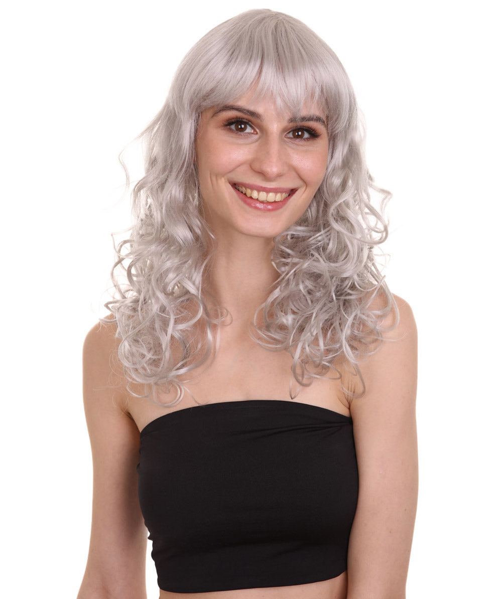 Wigs2you ハロウィンパーティー プレミアム レディース H-1015 着用しやすい ベラウィッグ グレー色