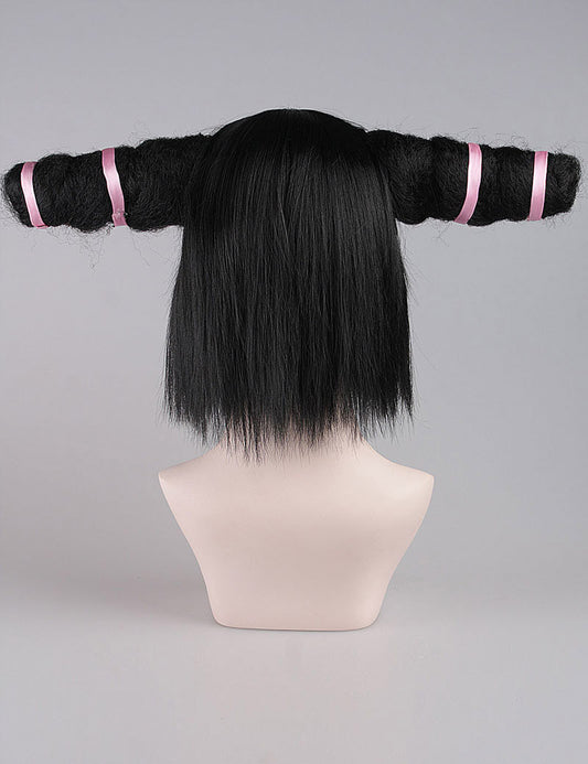 黒い魔女婦人用かつら|恐怖怪物コスプレ・ハロウィンかつら|割増空気を通すCaplessなキャップH-380