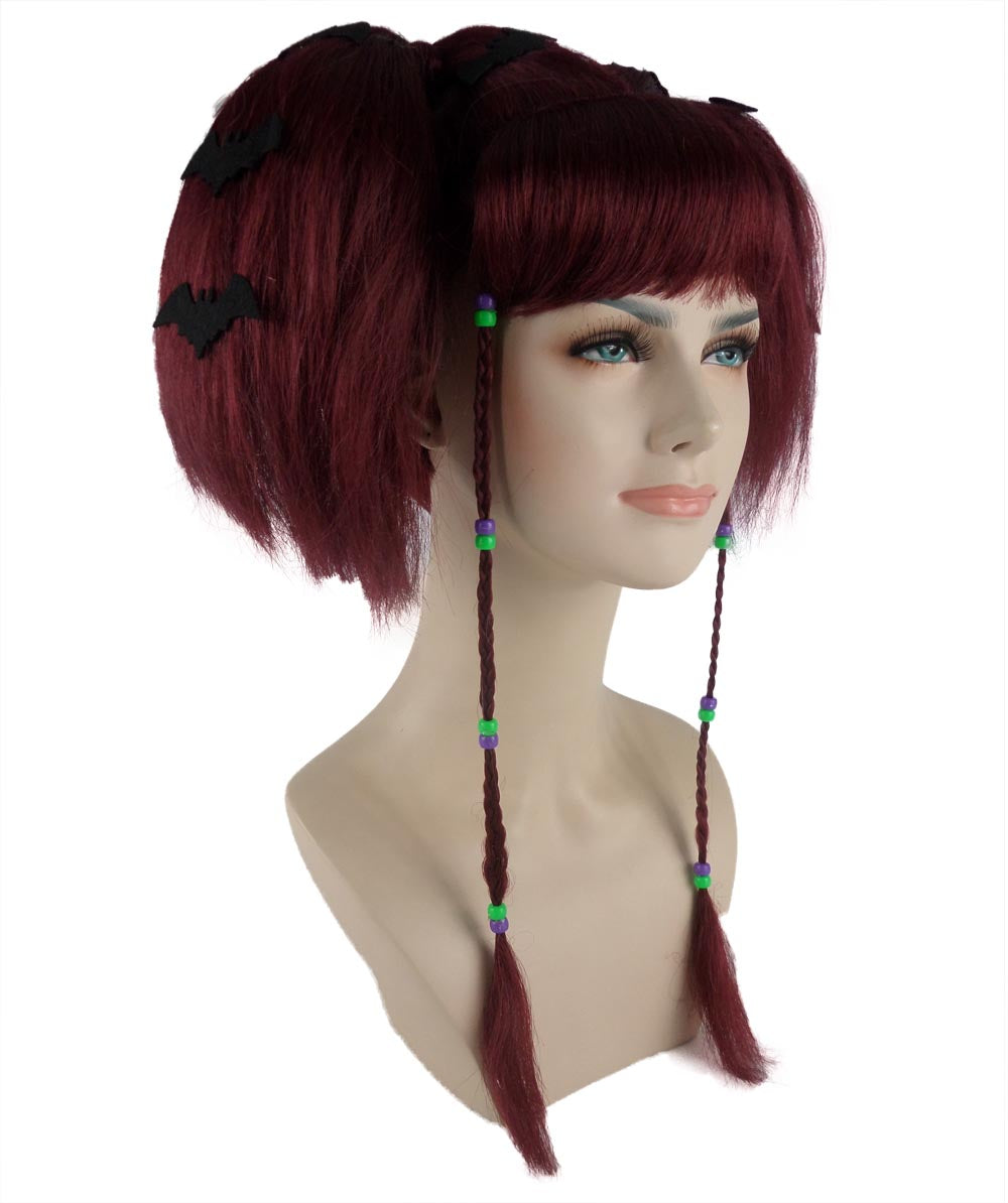Wigs2you ハロウィンパーティープレミアム レディース H-692 バットエンジェルウィッグ バーガンディカラー
