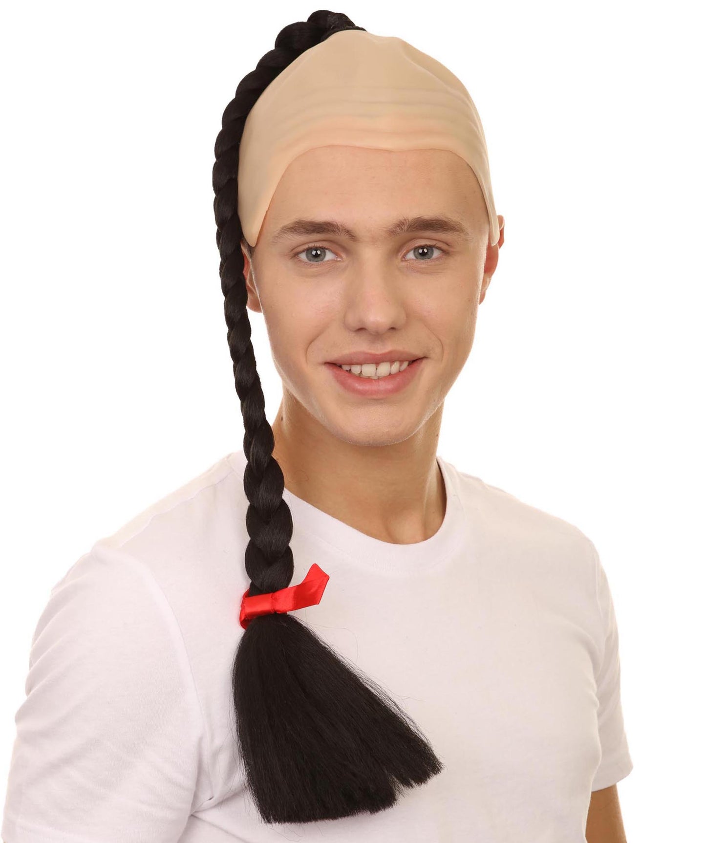 Wigs2you H-2162カンフーマスタースタイルメンズウィッグ黒編組コスプレウィッグ
