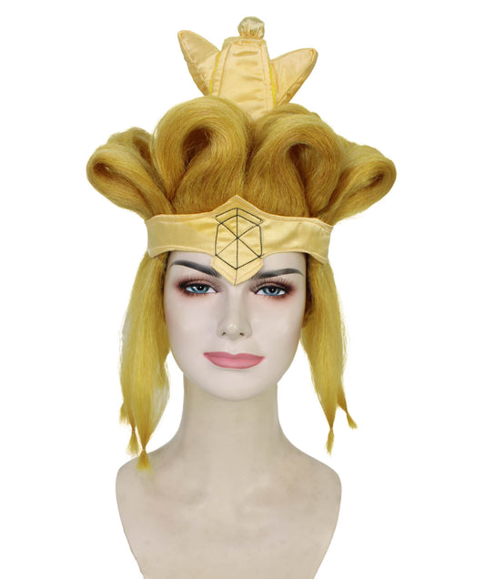 レディース H-5950 イエローゴールド セーラー アニメーション マンガ ウィッグ パーティーに最適 難燃性合成ファイバー