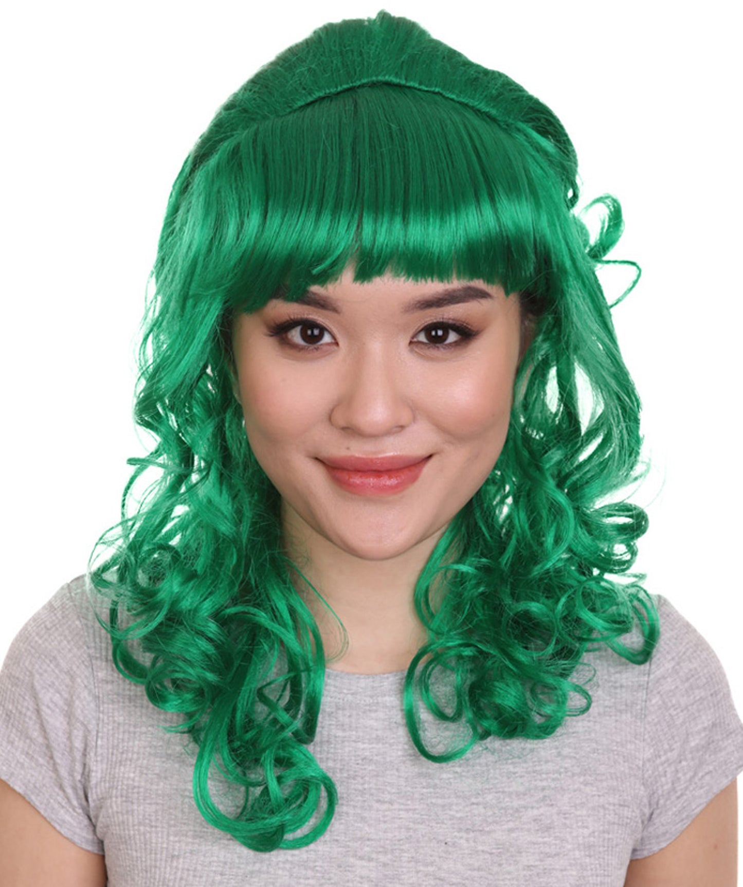 Wigs2you ハロウィンパーティープレミアムレディース H-1737 華やかに見えるピンアップガール グリーンウィッグ