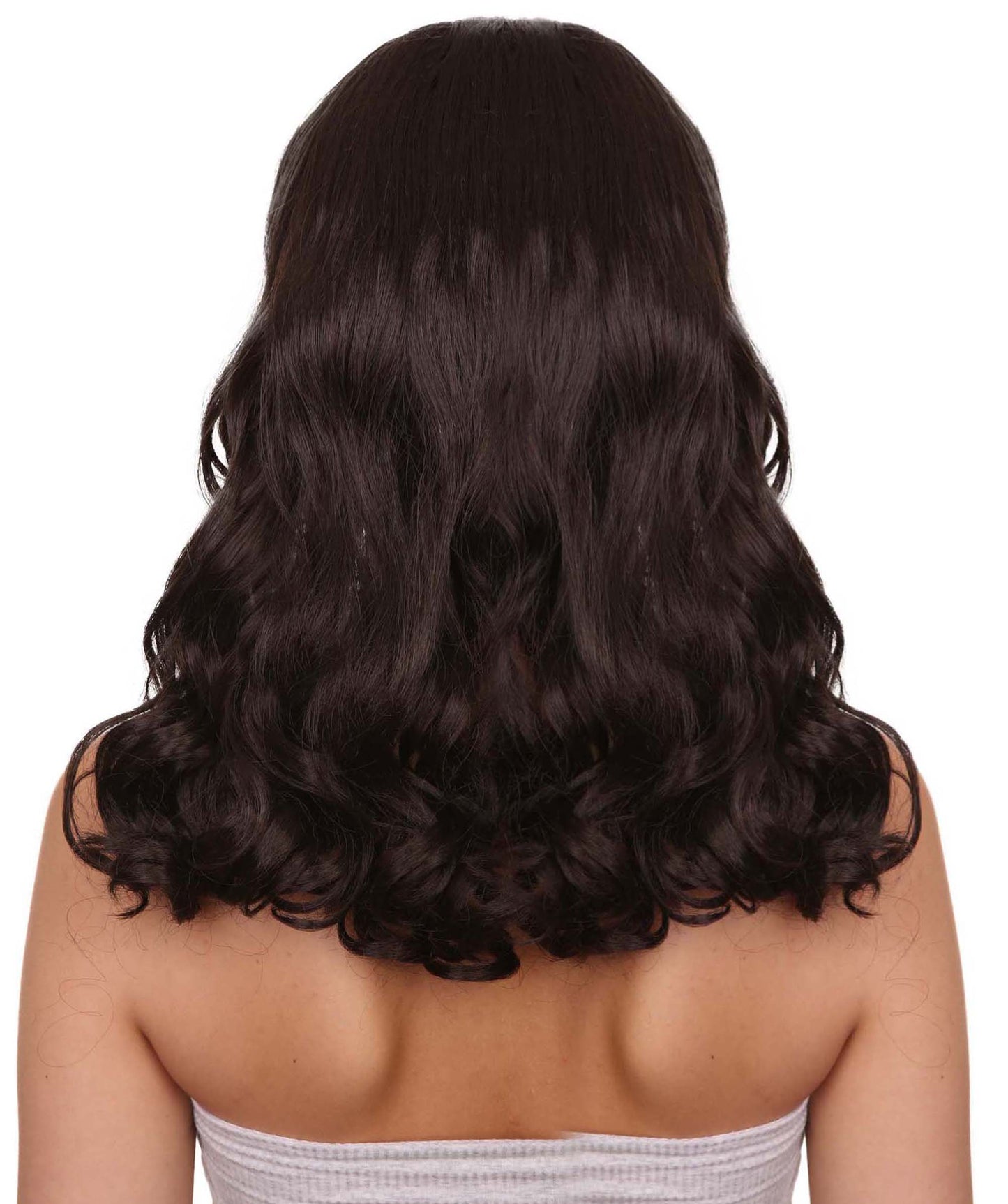 Wigs2you ハロウィンパーティープレミアムレディース H-1109 とても着け心地の良いアリスウィッグ 鏡の国のアリス ダークブラウン色