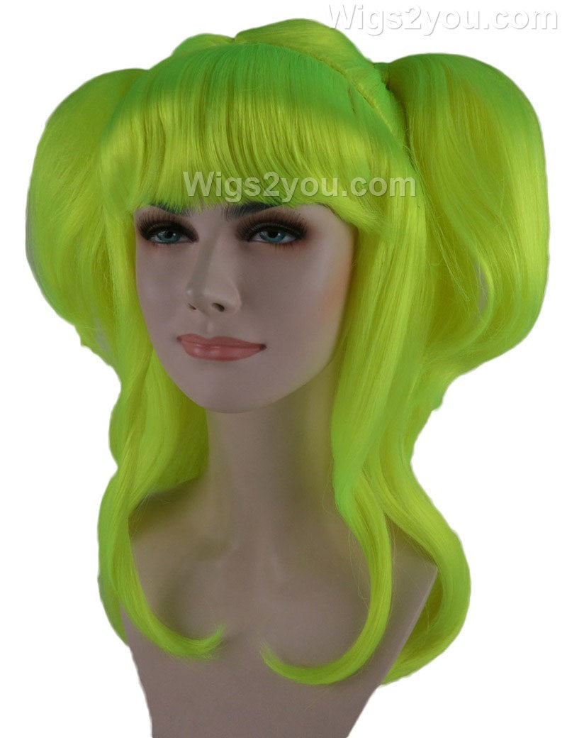 Wigs2you ハロウィンパーティープレミアム レディース H-781 バナナエンジェルウィッグ ネオングリーン色