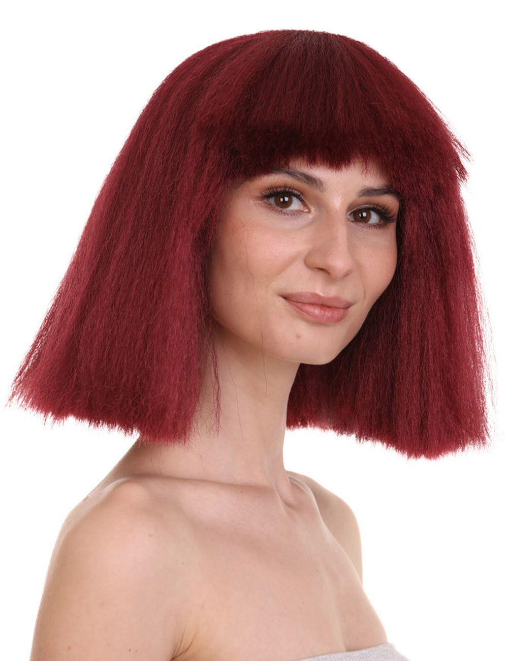 Wigs2you ハロウィンパーティープレミアムレディース H-1491 美しいルックを手に入れよう!ポップスターバーガンディウィッグ