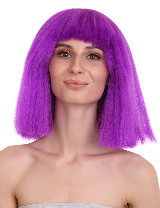 Wigs2you ハロウィンパーティープレミアムレディース H-1524 美しいルックを手に入れよう!ポップスターネオンパープルウィッグ
