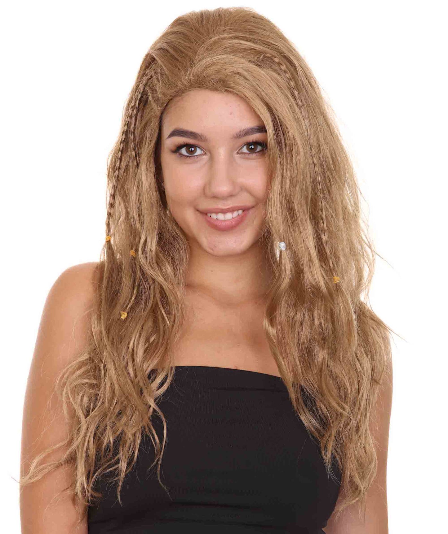 ハロウィンパーティープレミアム H-5242 女性用ストレートロングウィッグ ブラウン