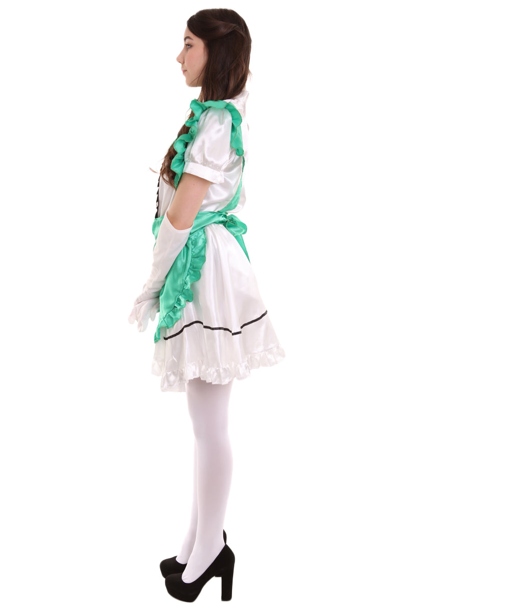 女性用 JCO-326_8 アニメ コスプレ フレンチメイド ファンシー ドレス グリーン コスプレ コスチューム