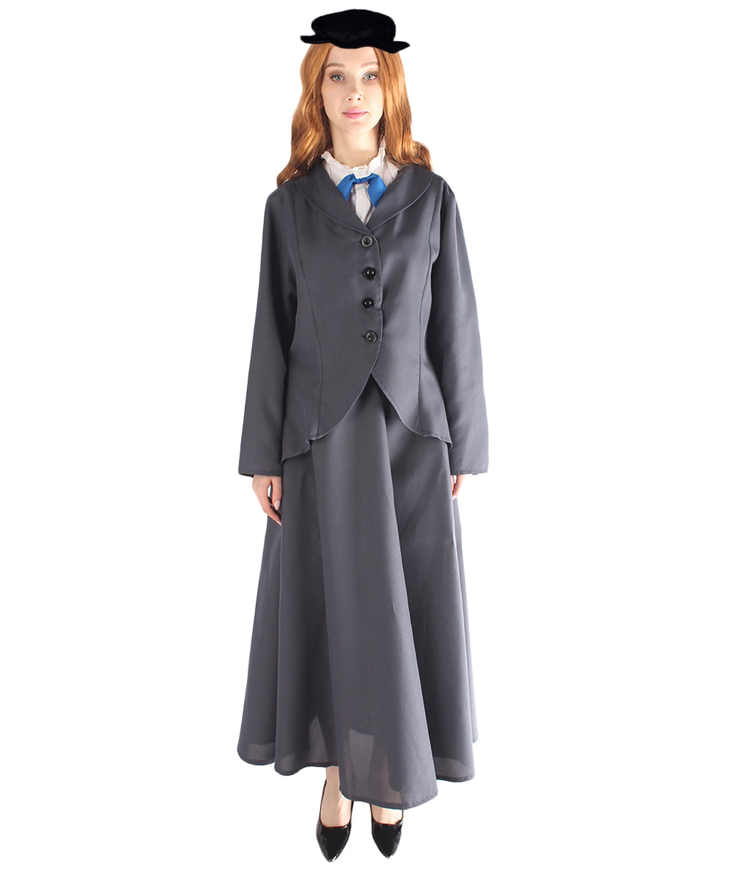 女性 JCP-161 のイングリッシュナニーコスチューム シャドウグレーコスプレコスチューム