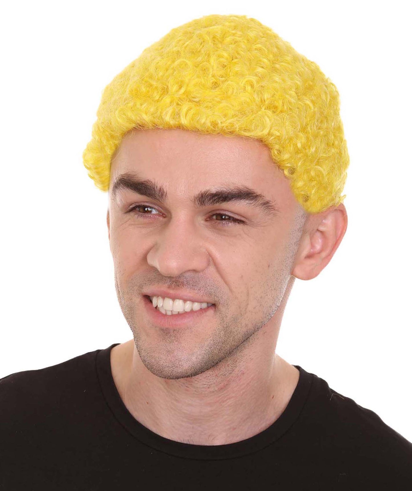 Wigs2you ハロウィンパーティー プレミアム メンズ H-618 コウノトリ アフロウィッグ イエロー色
