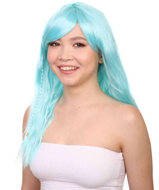 Wigs2you ハロウィンパーティープレミアムレディース H-1763 着け心地が良い とても快適 グラマラマ ライトブルーウィッグ