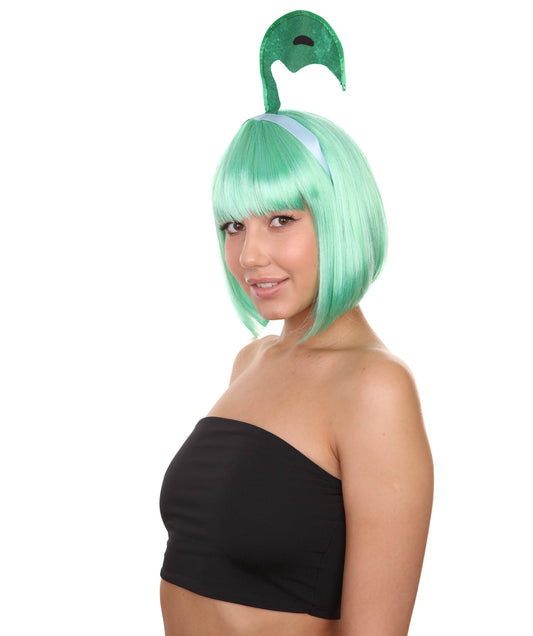Wigs2youハロウィンパーティープレミアムレディースH-1940 美しい見た目のコスプレウィッグ ポケモンチコリータ グリーンカラー