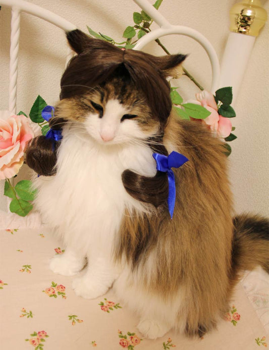 ペットウィッグ P-018 ダーキーブロンド あらゆる場面に適した変身効果のあるペットウィッグ