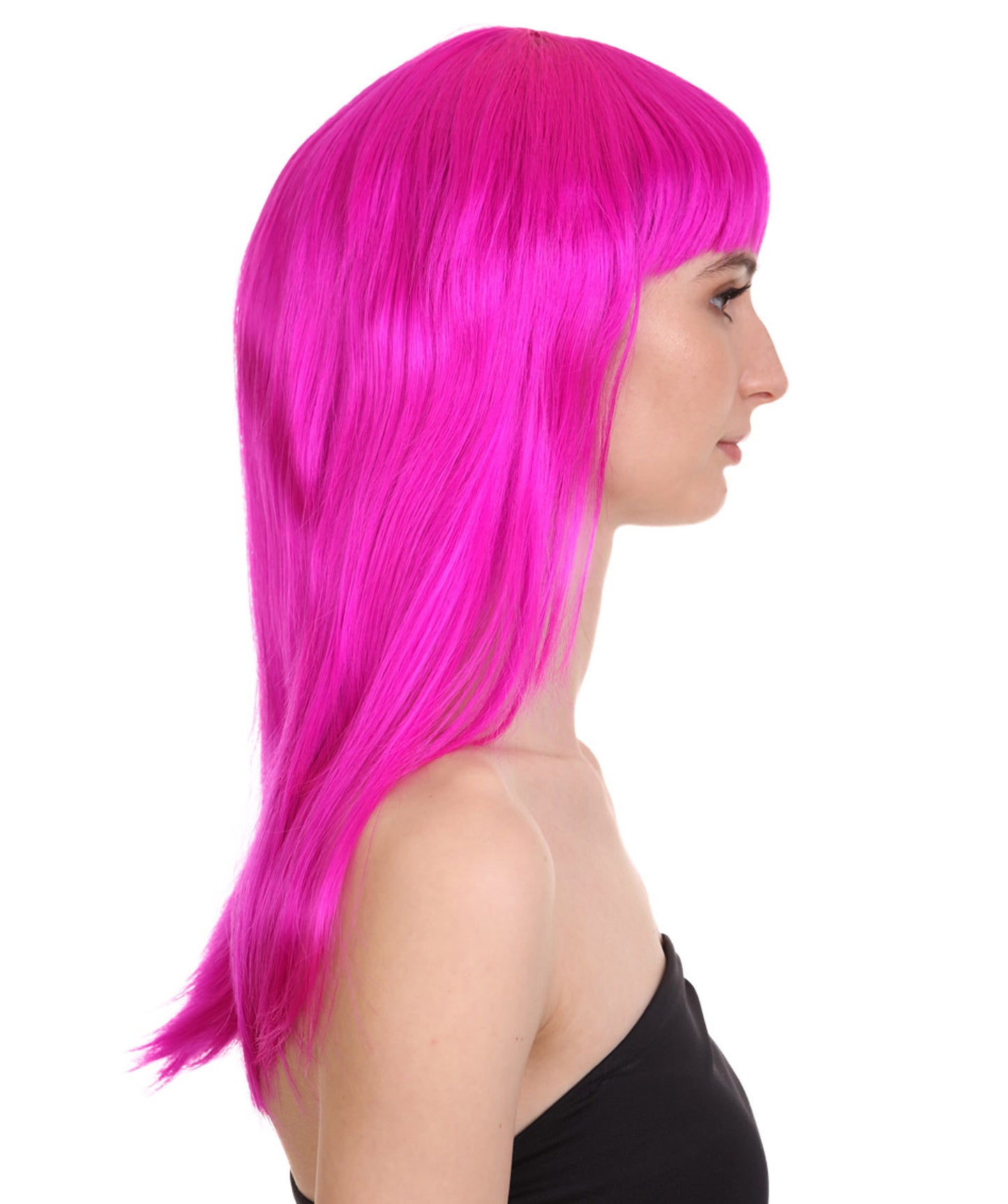 Wigs2you ハロウィン パーティー プレミアム レディース H-1071 とても快適なグラマー グリーン ウィッグ ネオン フューシャ カラー