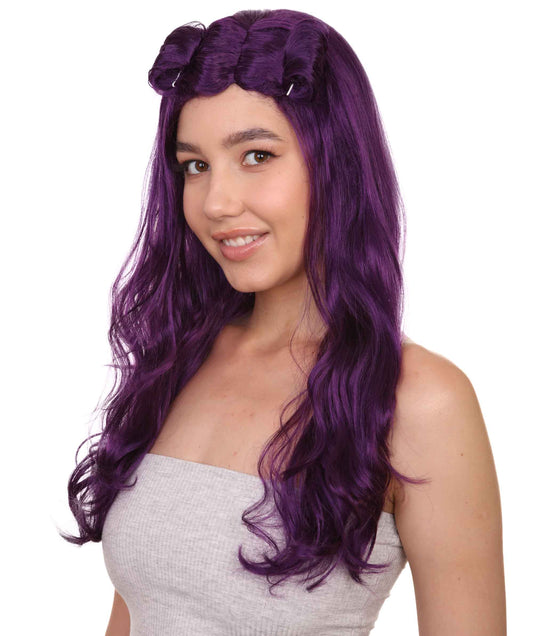 Wigs2you ハロウィンパーティープレミアムレディース H-1721 着け心地が良い とても快適 80年代ビューティーガール バイオレットカールウィッグ