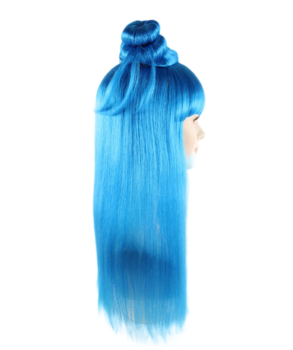 Wigs2you ハロウィン パーティー プレミアム レディース H-1227 快適なフィット感 ネオンブルー アジアン プリンセス ウィッグ