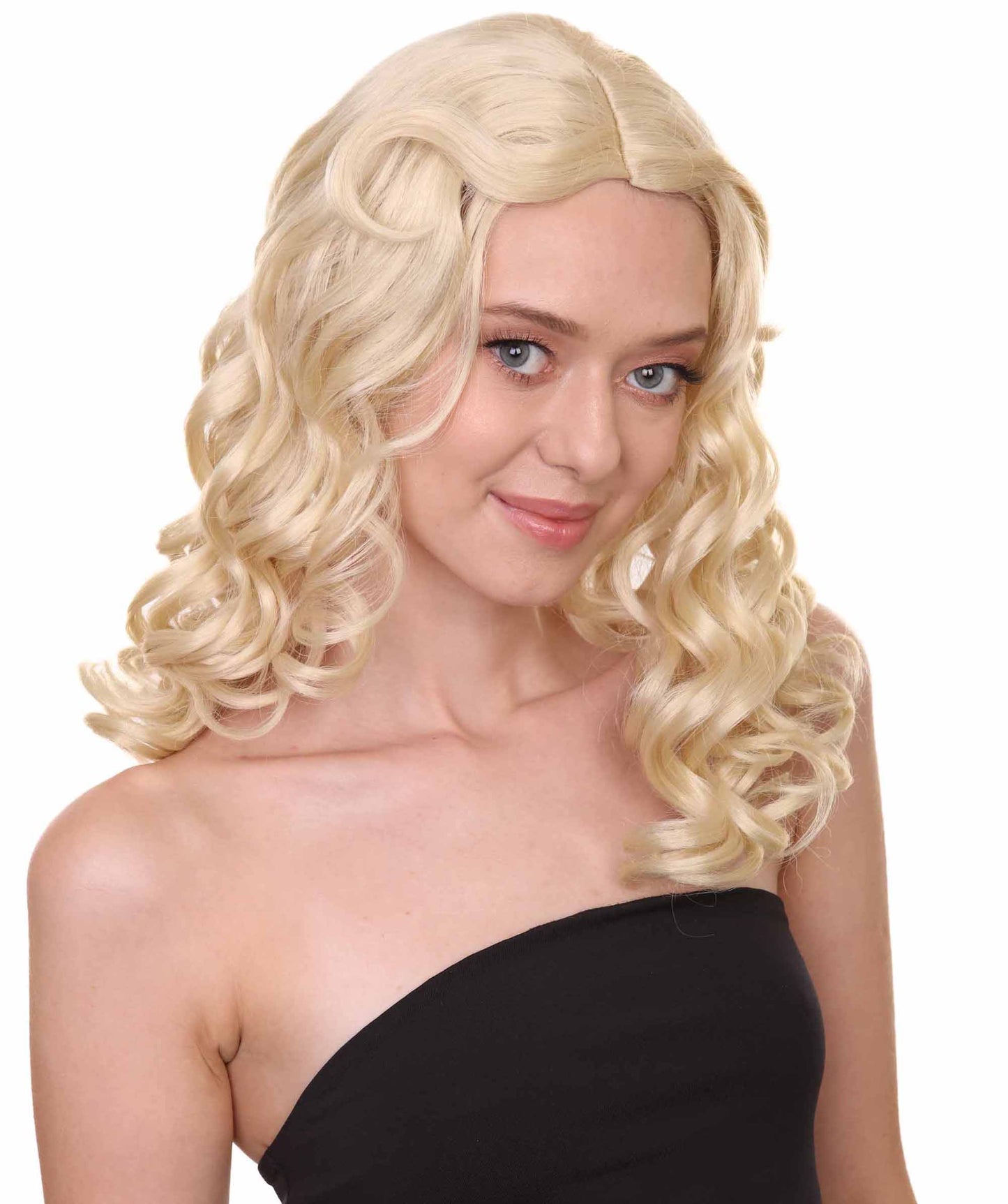 Wigs2you ハロウィンパーティー プレミアム レディース H-1102 とても快適なアリスウィッグ 鏡の国のアリス ブロンドカラー