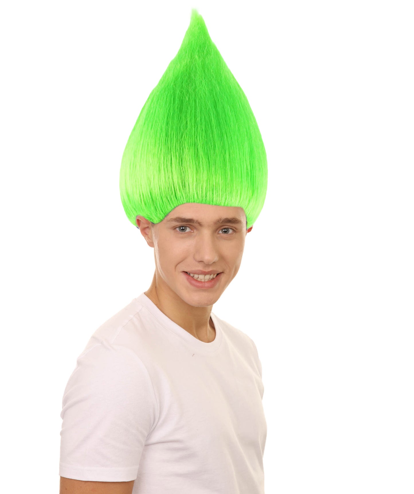 Wigs2you ハロウィン パーティー プレミアム メンズ H-622 トロールズ ウィッグ ネオングリーン