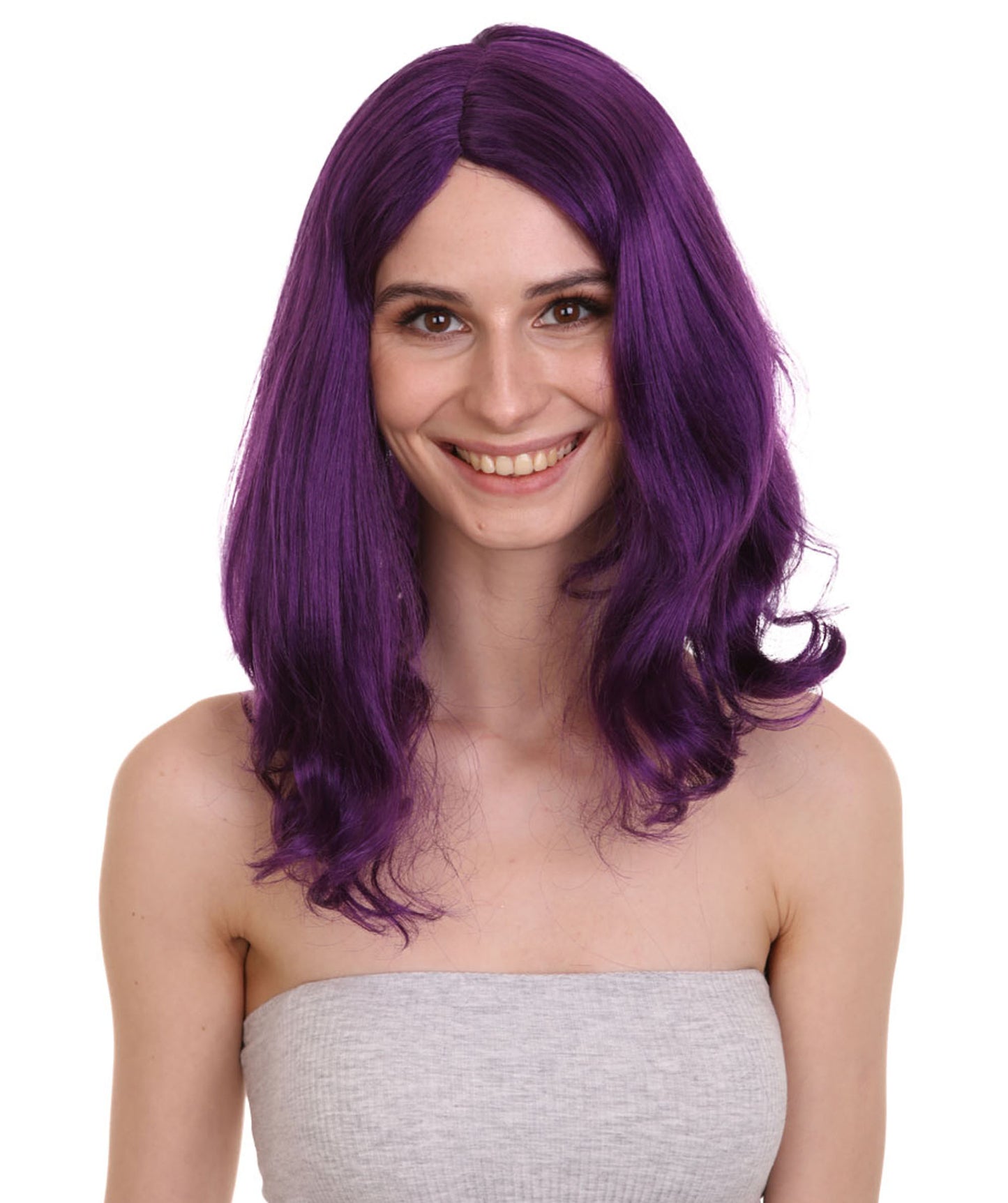 Wigs2you ハロウィン パーティー プレミアム レディース H-1283 着けやすい 快適なフィット感 バイオレット ページボーイ ウィッグ