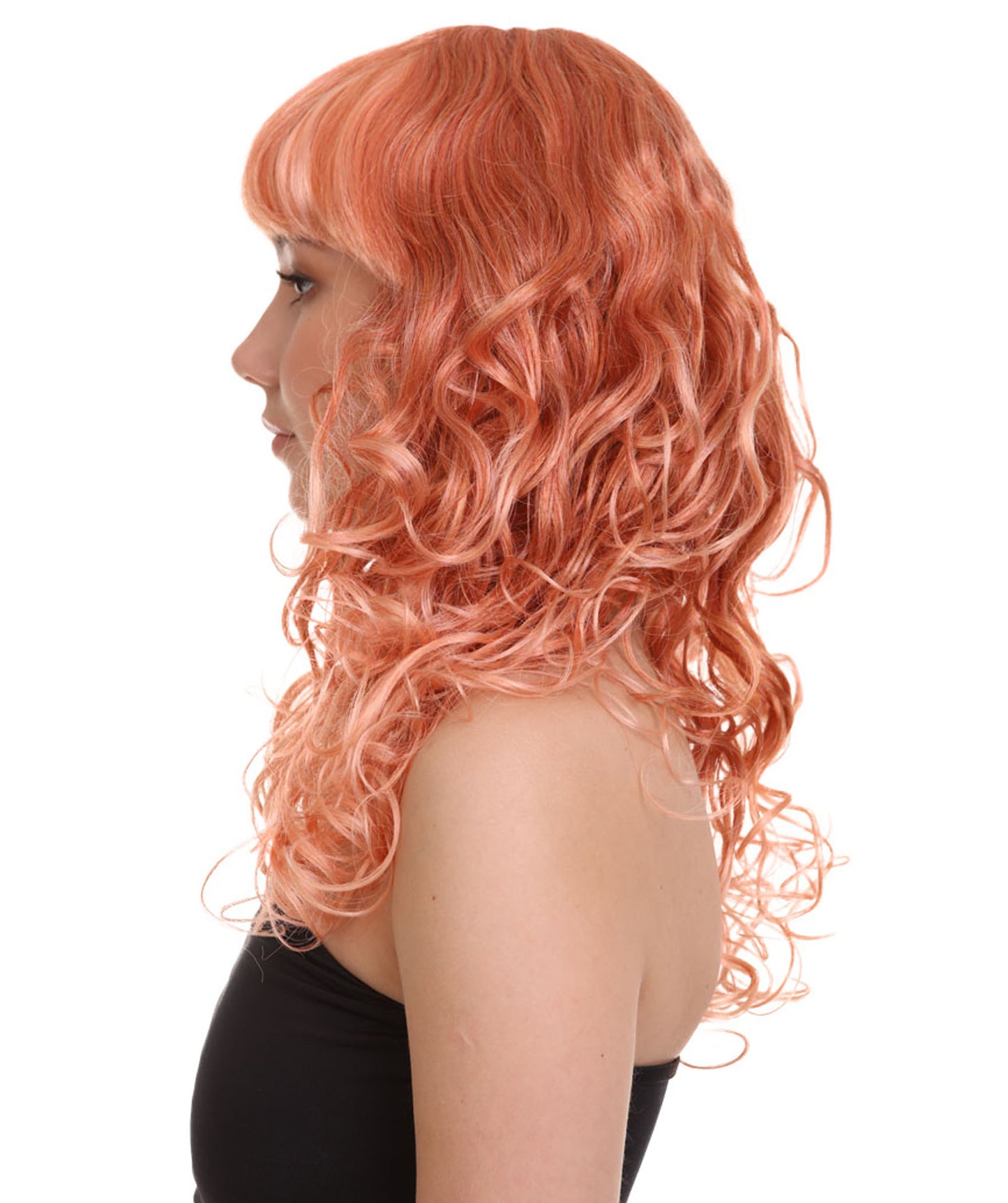 Wigs2you ハロウィンパーティー プレミアム レディース H-999 着用しやすい ベラウィッグ ピーチカラー